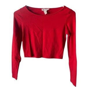 Red long sleeve top